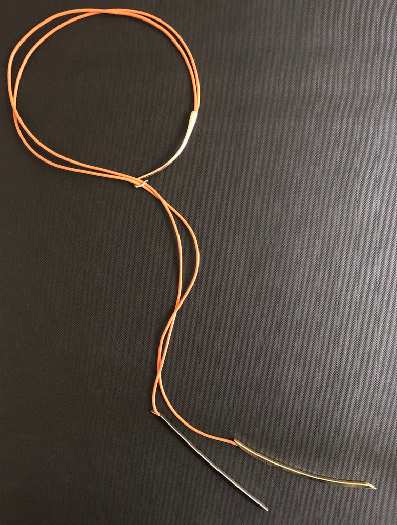 18k gold Double Pole Necklace