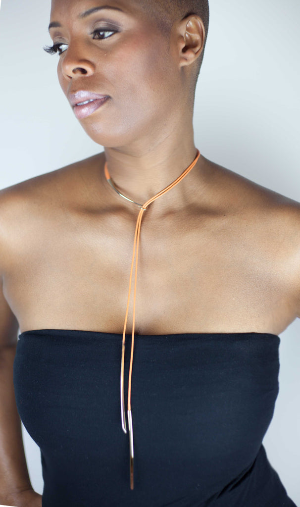 18k gold Double Pole Necklace