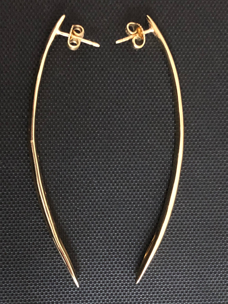 18k Long Clasp Earrings