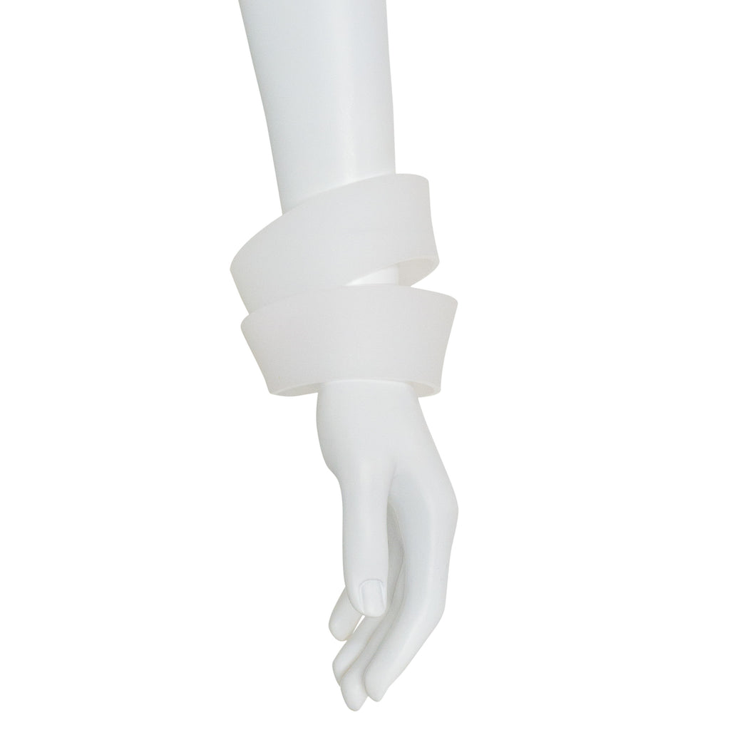 Ribbon Sculpture Bracelet with Topaz