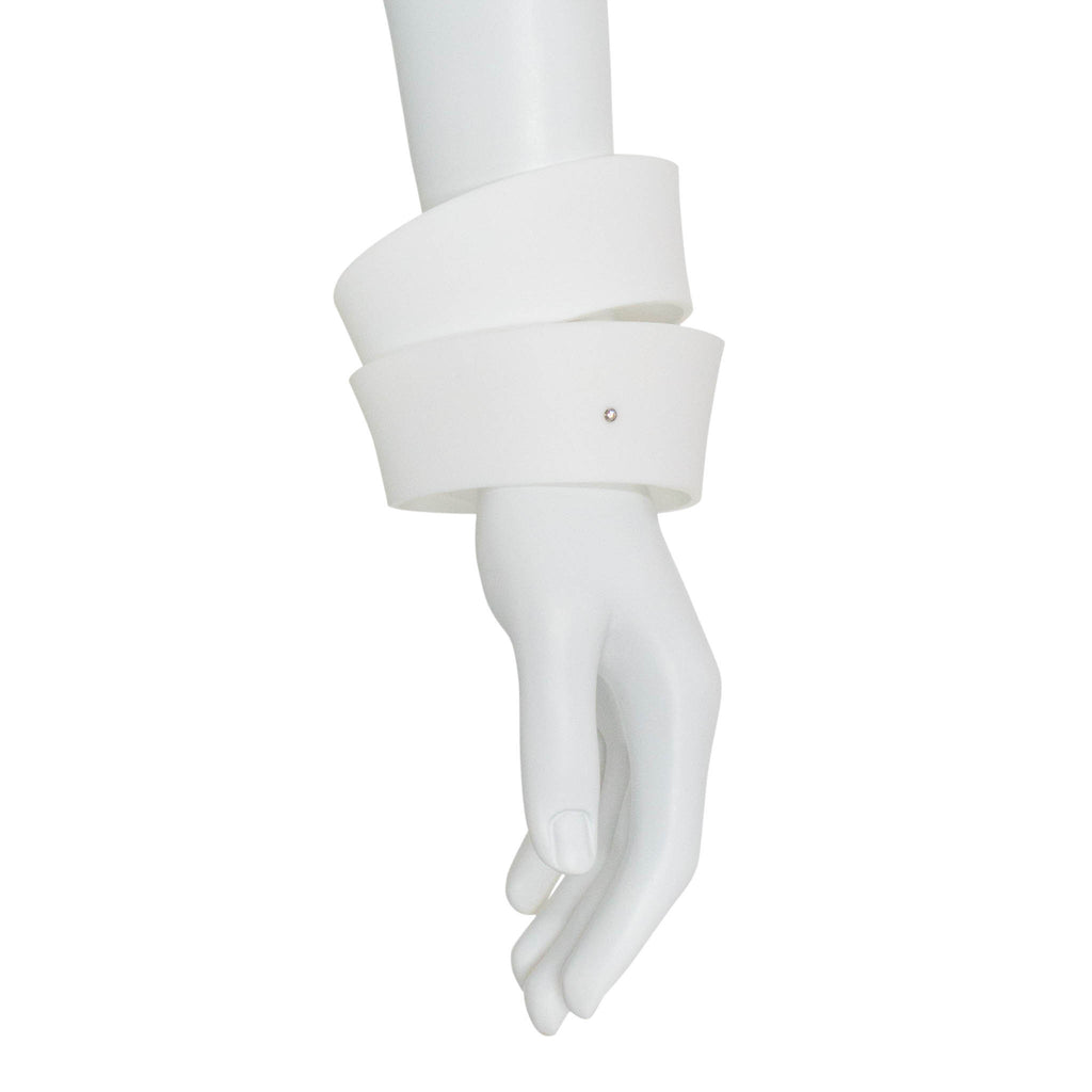 Ribbon Sculpture Bracelet with Topaz