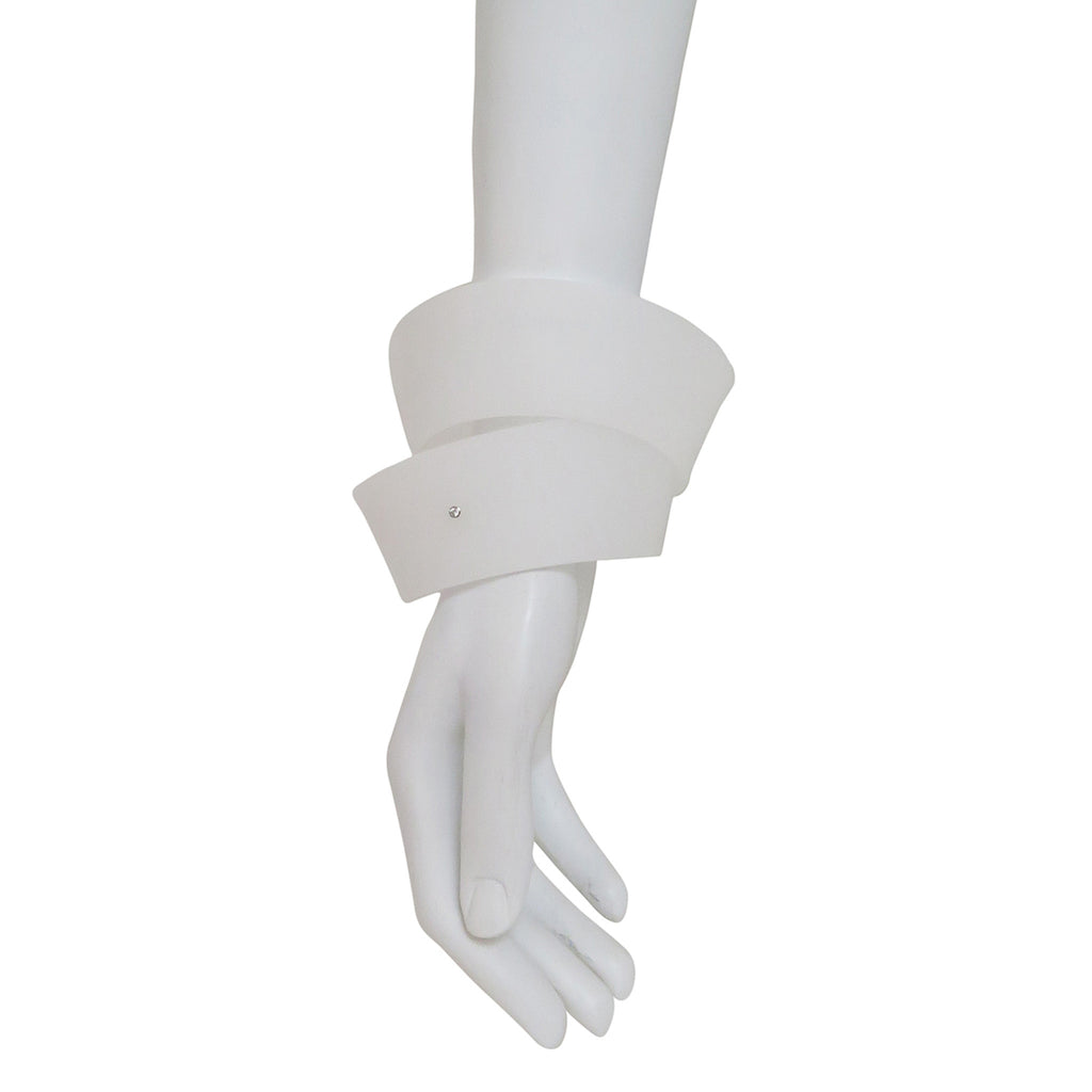 Ribbon Sculpture Bracelet with Topaz