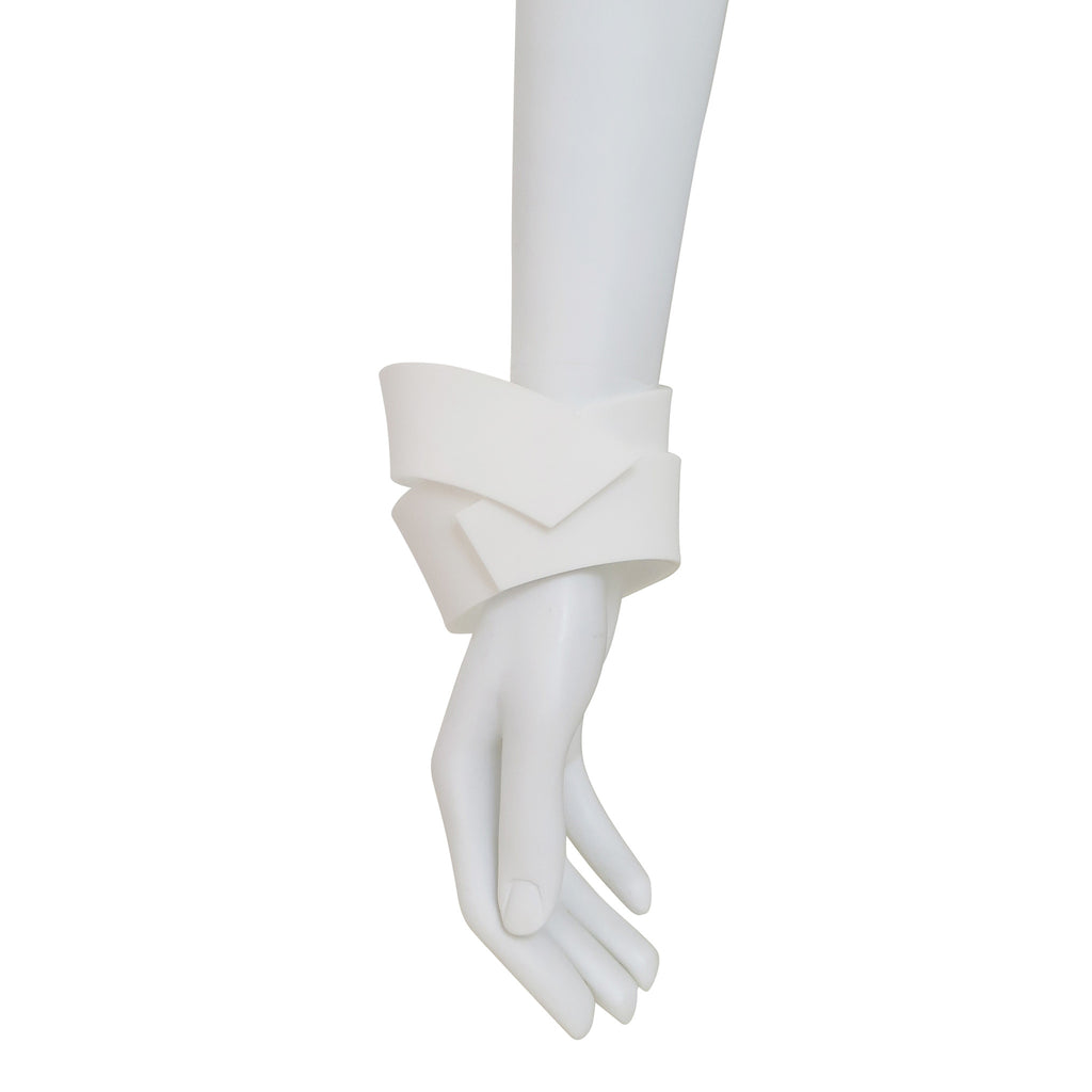 Ribbon Sculpture Bracelet with Topaz